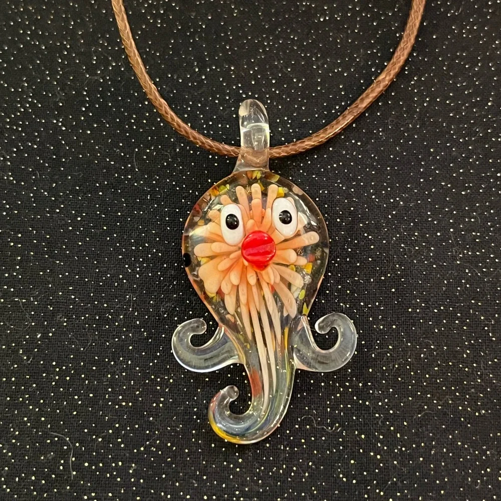 Artisan Glass Blown Octopus Necklace